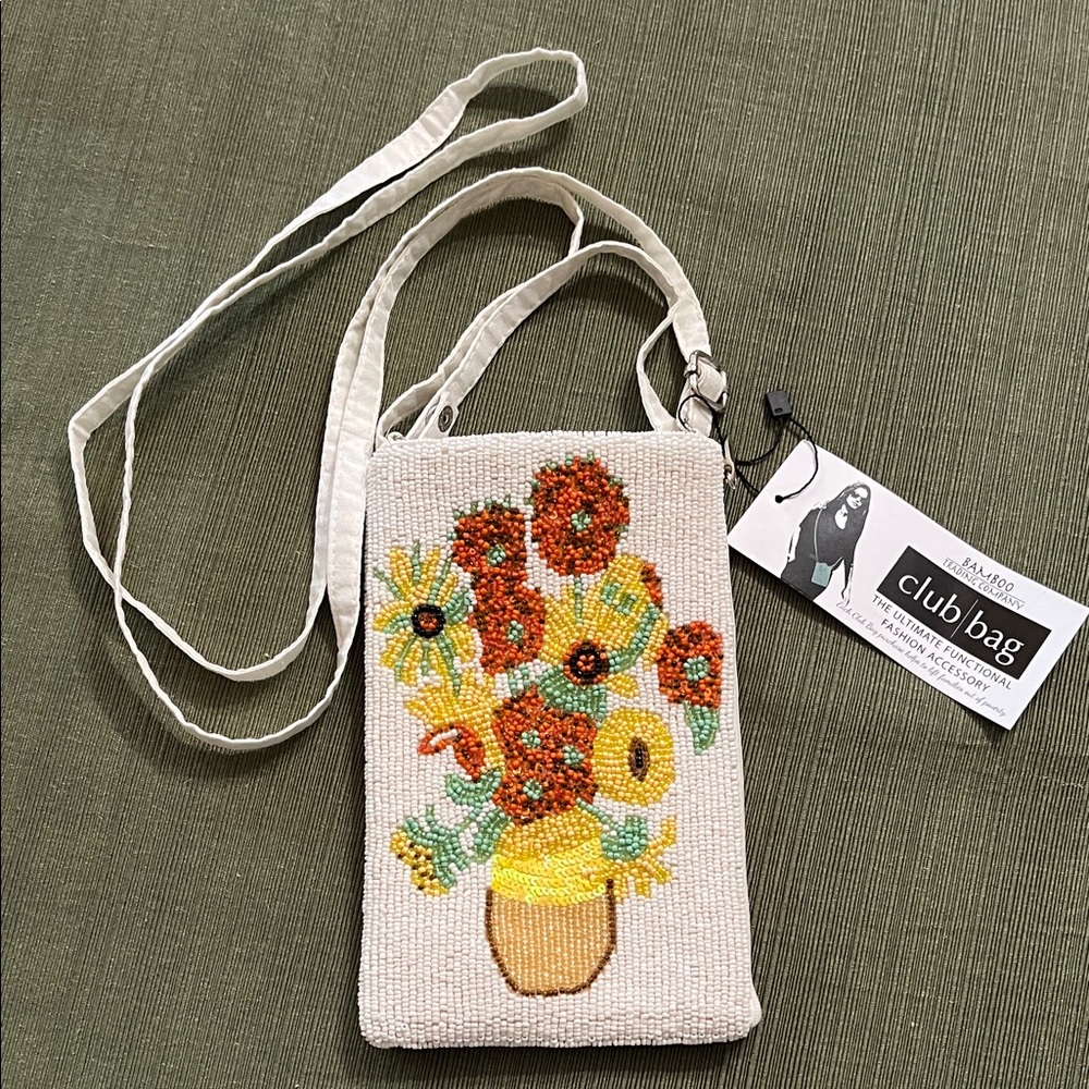 NWT Bamboo Trading Company Beaded Bag